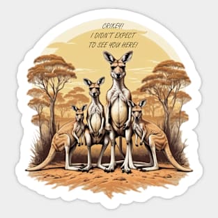 Kangaroo Joke Sticker